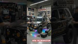 Old Honda CRV Modified to Black Heavy Off-road Camping Car rooftop tent