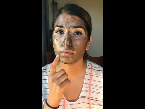 Egg white charcoal mask