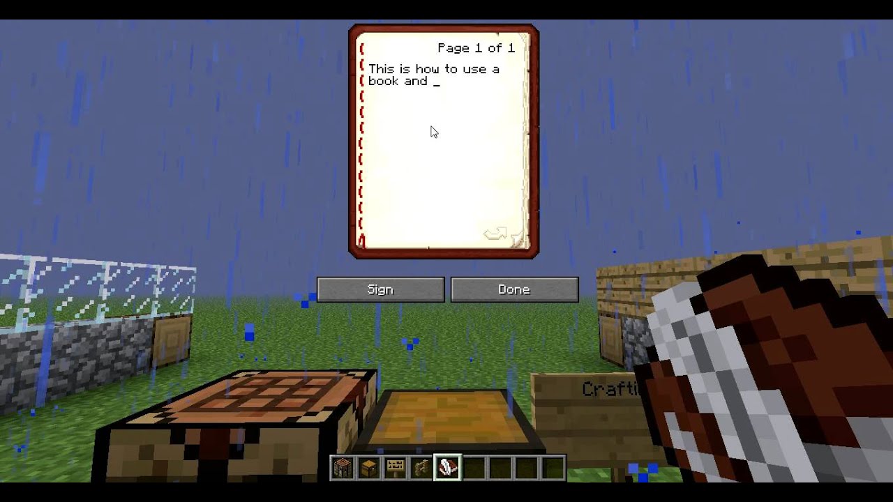 Minecraft How to Make a book And quill in Minecraft 1.3.1 tutorial