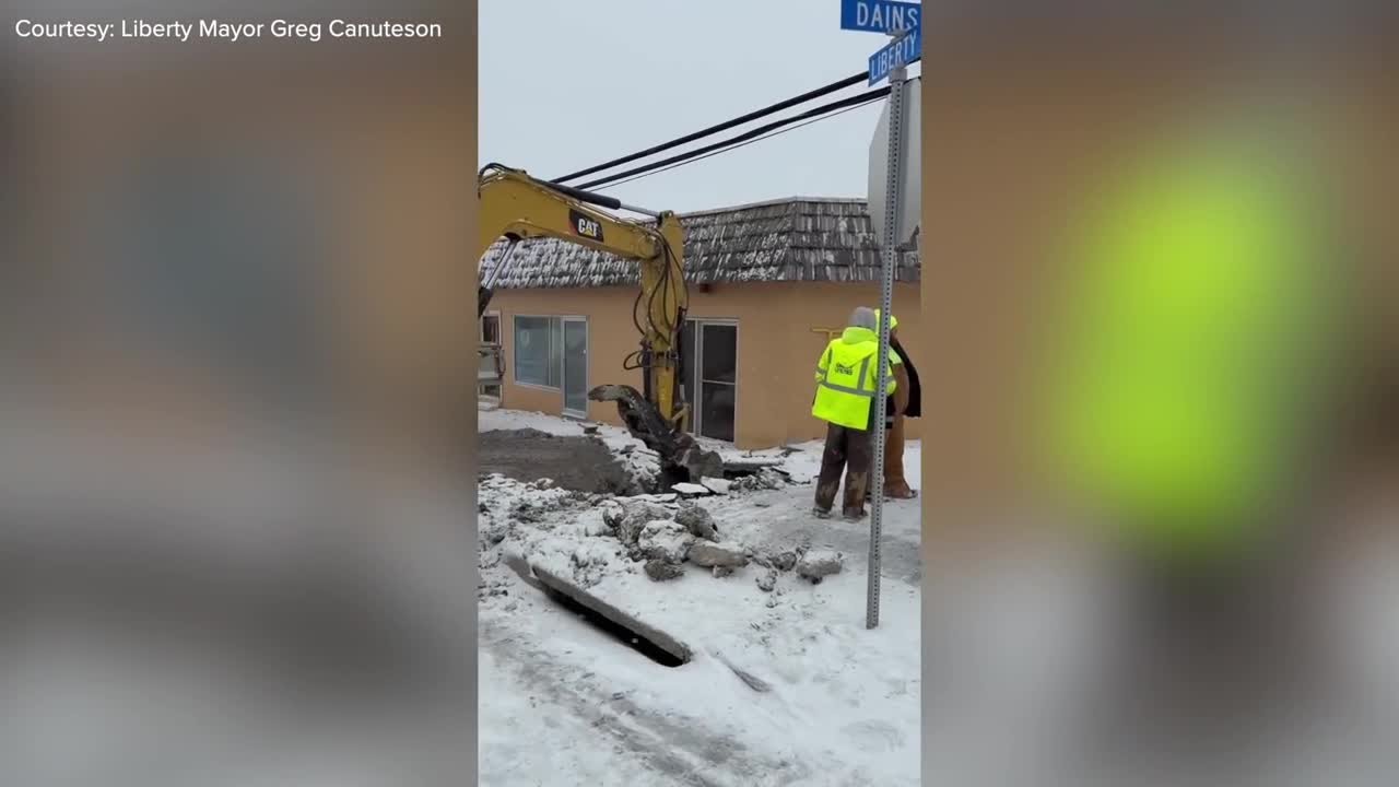 Liberty Utilities has been working since 1:30 a.m. Saturday on water main break