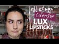 Swatching ALL of my ColourPop LUX Lipsticks | Comparisons of 79 Shades!