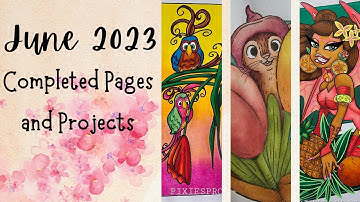 June 2023 Completed Adult Coloring Pages and Projects