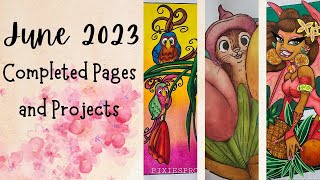 June 2023 Completed Adult Coloring Pages and Projects