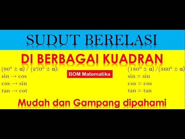 Sudut Berelasi Di Berbagai Kuadran Youtube Sudut Berelasi Di Berbagai Kuadran Youtube