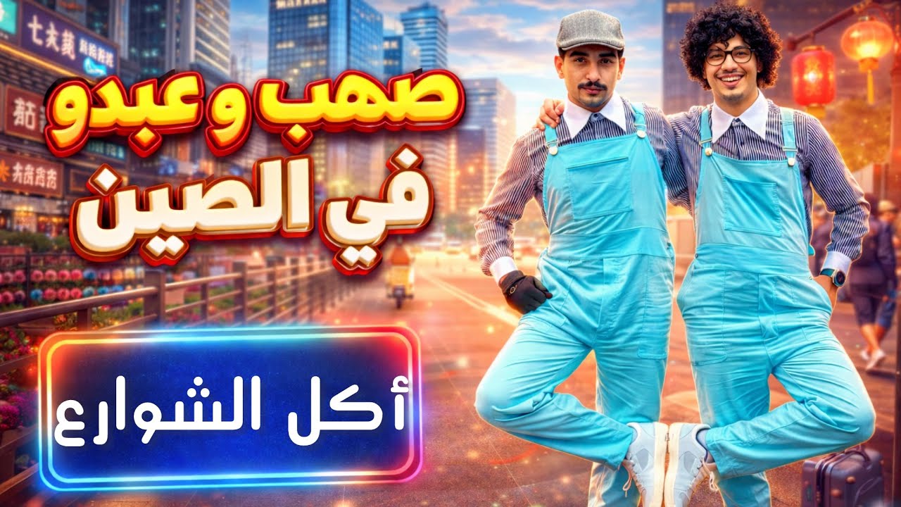 صهيب و عبدو في الصين 🇨🇳 الحلقة الثانية ( أكل الشوارع )