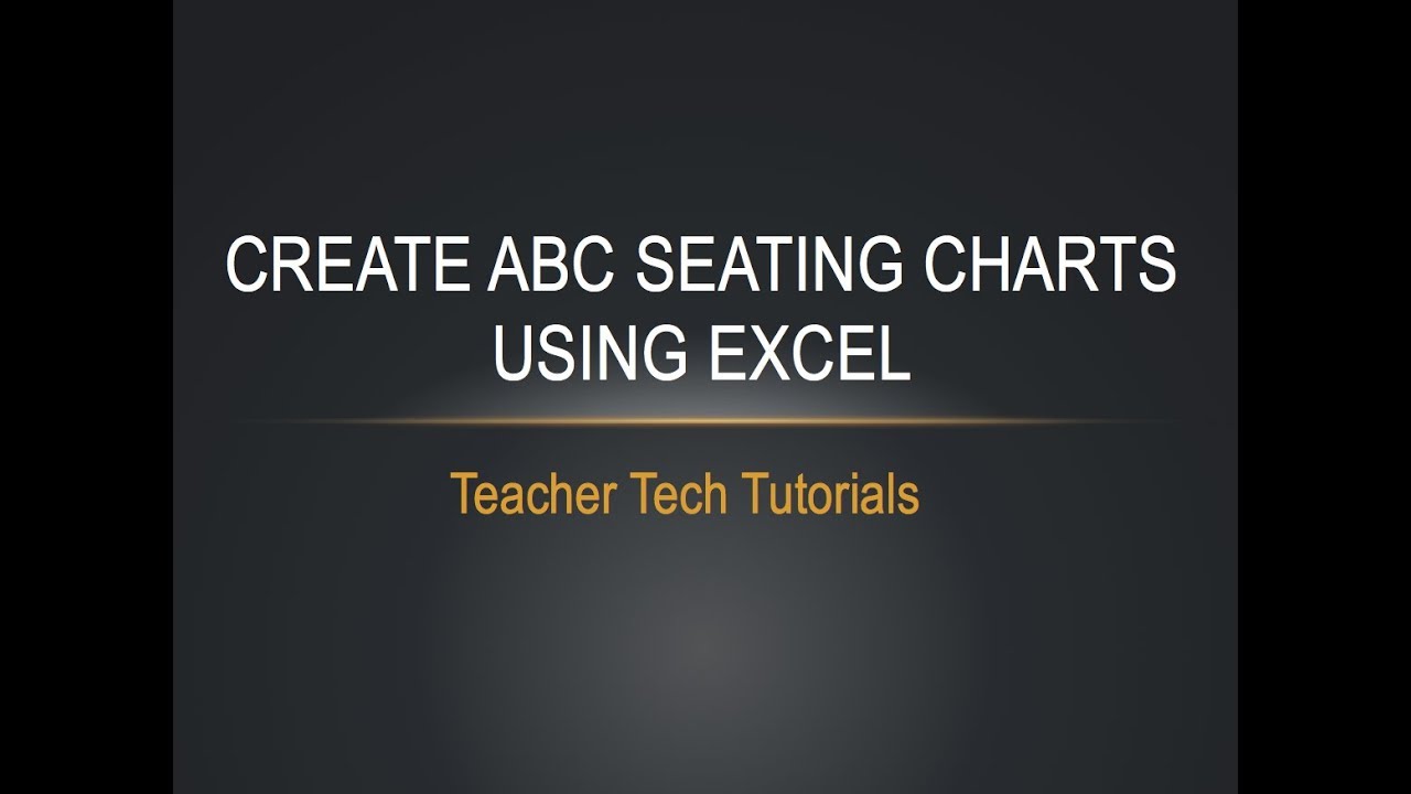 How To Make Seating Chart In Excel