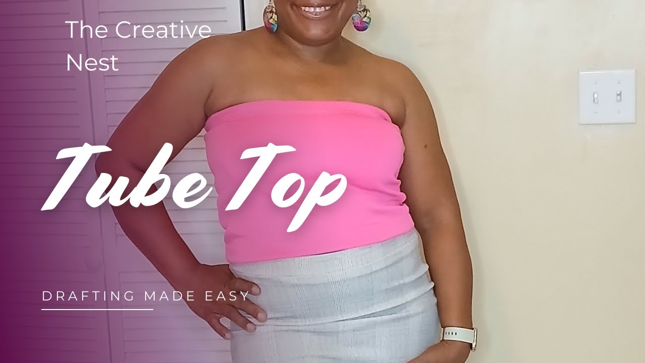 How To Draft a Tube Top Easy in Minutes | No Pattern Needed