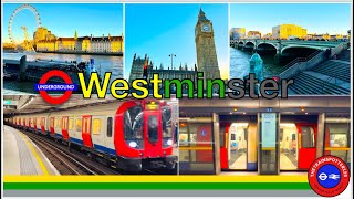 NEW!! INTENSE London Underground Crowds and Action at Westminster Station!  (st. 01/01/2024)
