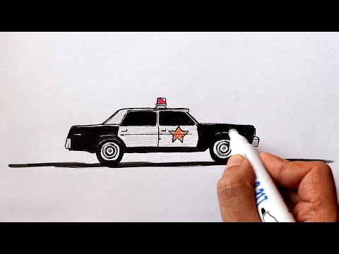 How to draw a Police Car
