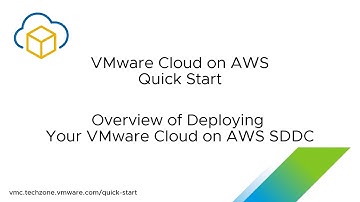 Overview of Deploying Your VMware Cloud on AWS SDDC