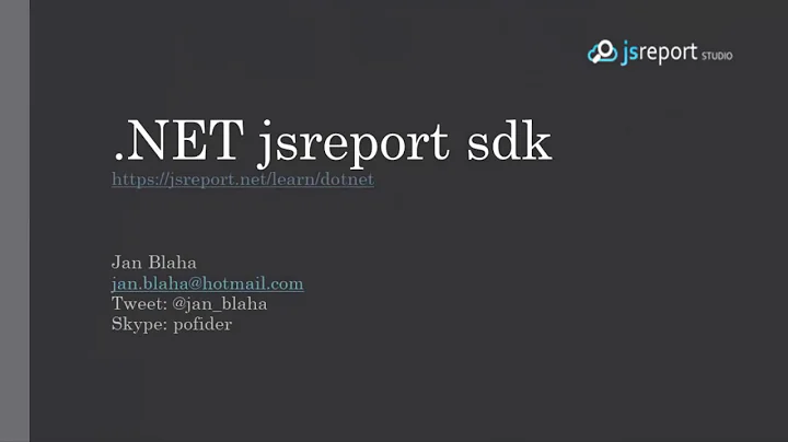 .NET jsreport sdk