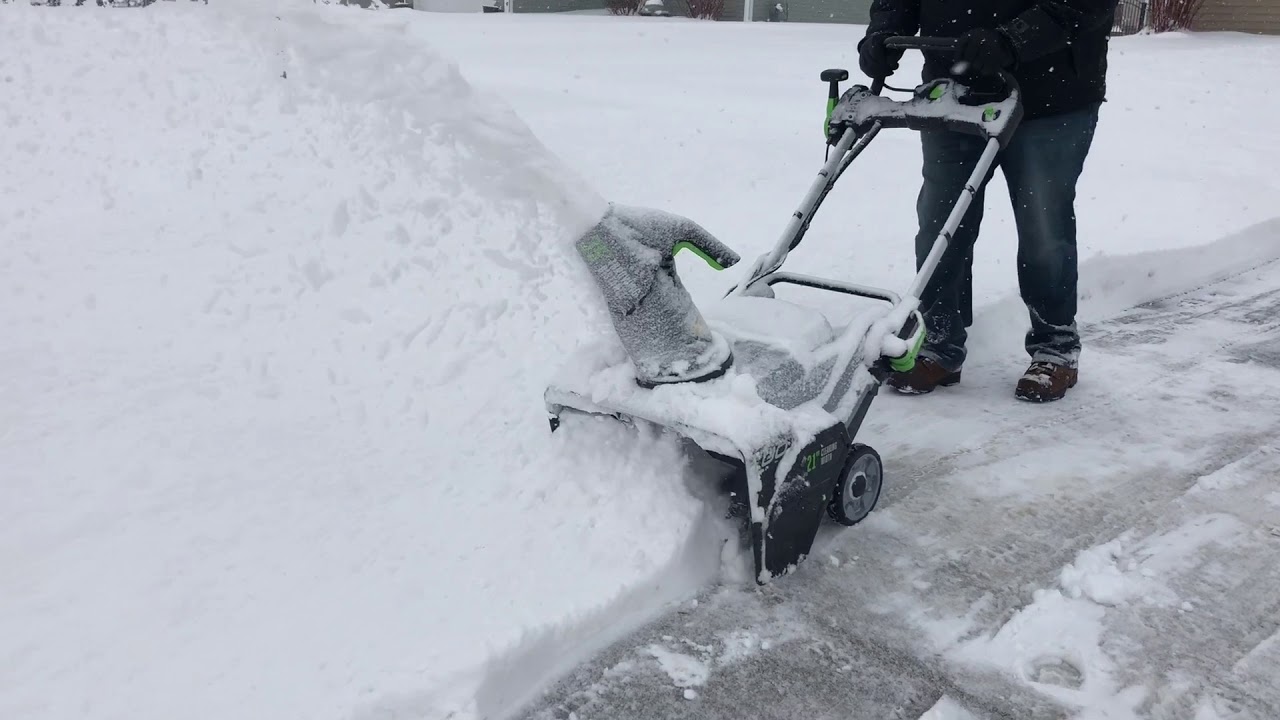 Short Clip Of The EGO Snow Blower YouTube