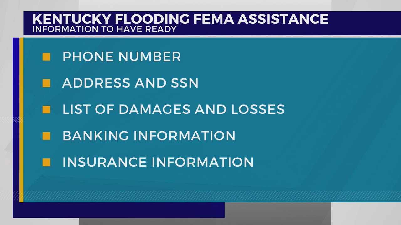 FEMA: Survivors in 5 KY counties are now eligible for flood assistance ...