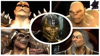 Mortal Kombat 9 - All Bosses + Scorpion Ending
