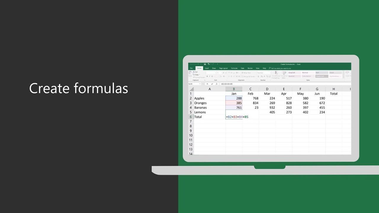 Creating Excel formulas and functions