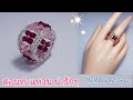 วิธีร้อยแหวนคริสตัล ร้อยลูกปัด งานฝีมือ#DIY#Crystal#Rings