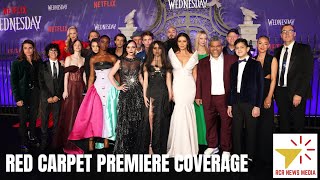 Premiere Coverage from “Wednesday” coming to Netflix from Tim Burton, Cast/Creatives on #RedCarpet