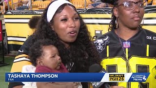 Fans gather at Acrisure Stadium to watch the NFL Draft