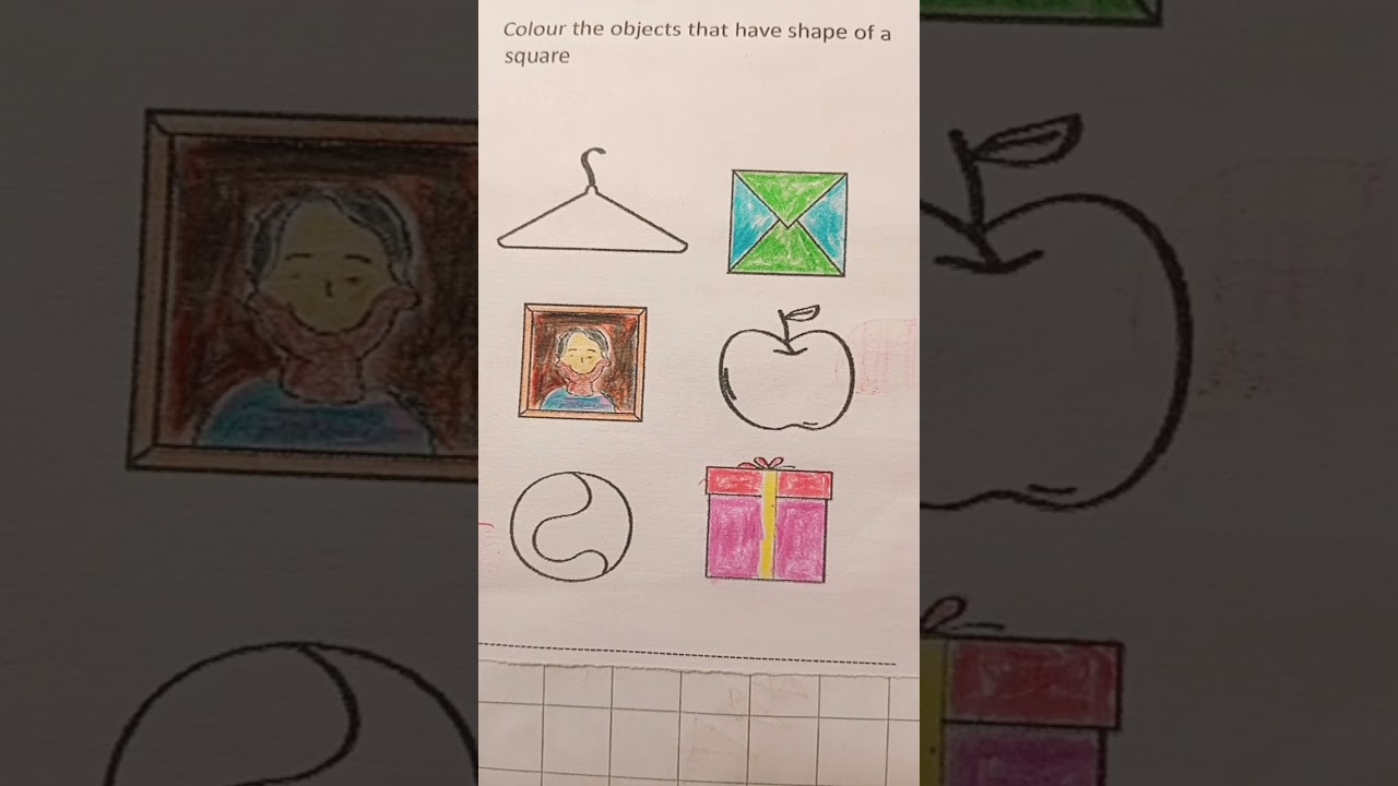 colour the objects that have shape of a square @@@@@@######₹₹#₹₹##