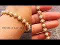 Beaded bracelet easy tutorial, step by step how to beads, making bracelet with pearl 4mm