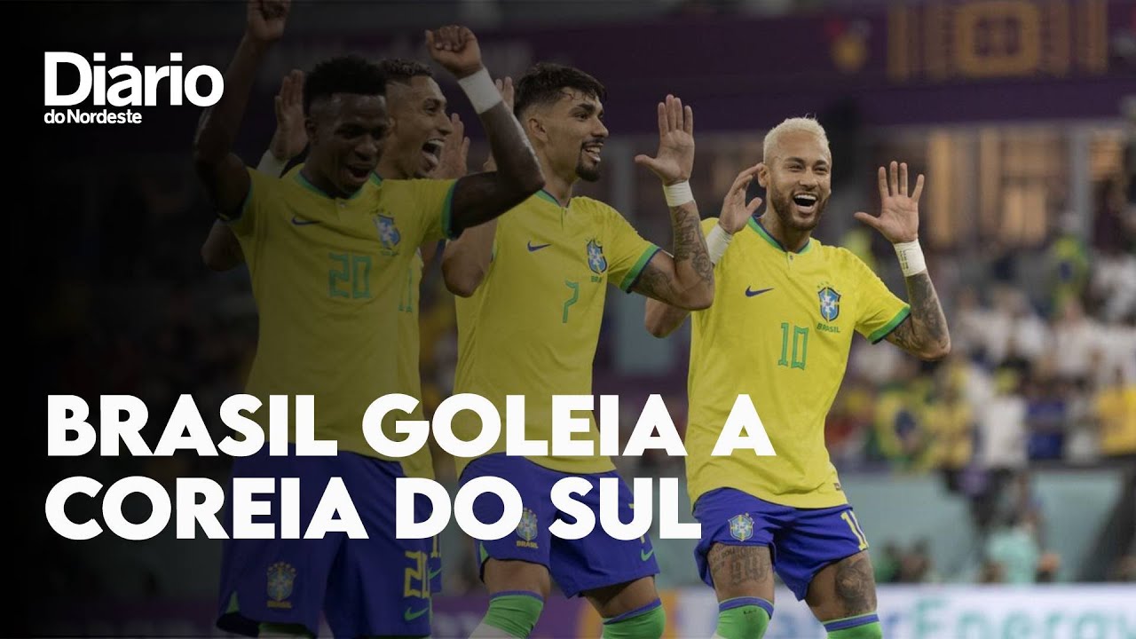 Brasil goleia a Coréia do Sul e está nas quartas de final da Copa