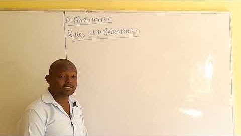 CALCULUS(Differentiation): INTRODUCTION TO CALCULUS(Rules of Differentiation)