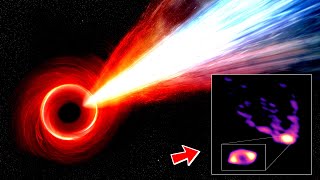 First Image of a Black Hole Expelling A Huge Jet