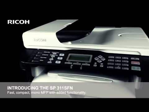 Ricoh SP 311SFNw wireless black and white multifunctional printer
