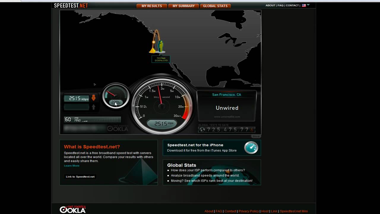 upload and download speed test