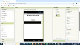 APP INVENTOR - MULTIPLICATION TABLE screenshot 4