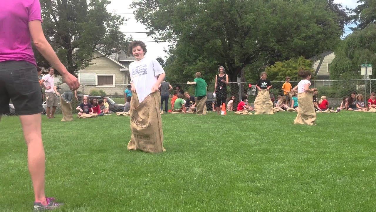 Field Day Sack Race - YouTube
