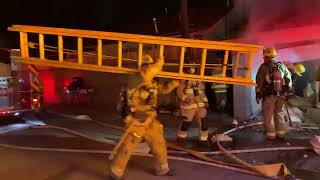 LAFD Battles Sherman Oaks Garage Fire