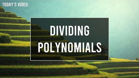 Long Dividing Polynomials | HSC Extension 1 Mathematics