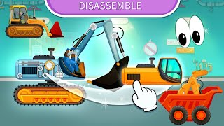 Trucks and Cars Repair - Excavator and Bulldozer Puzzles for Kids screenshot 5