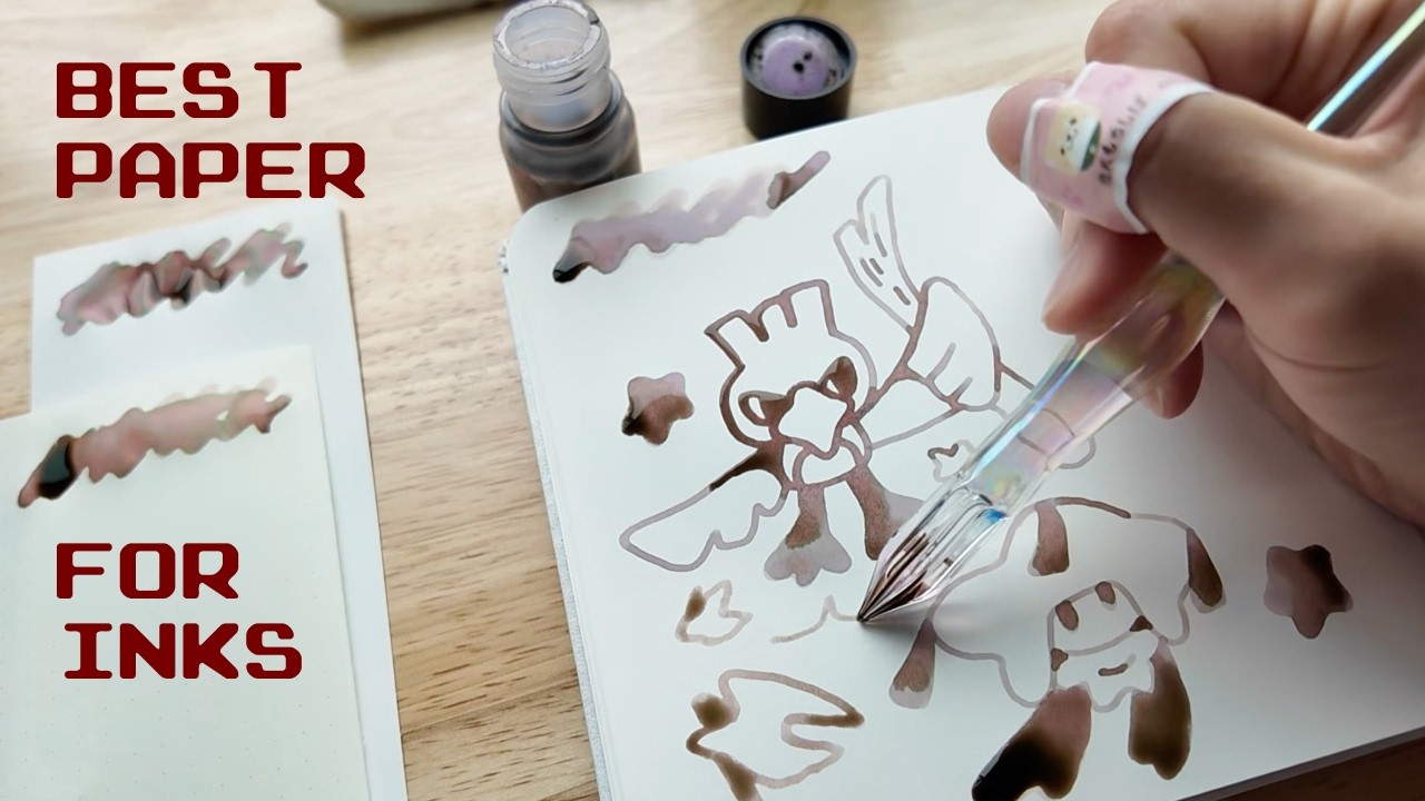 Tomoe River vs Midori vs Bleed Proof Paper ✦ Fountain Ink Comparison & Science Explaination