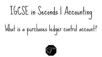 IGCSE in Seconds | What is a purchases ledger control account? | Shermann Foo