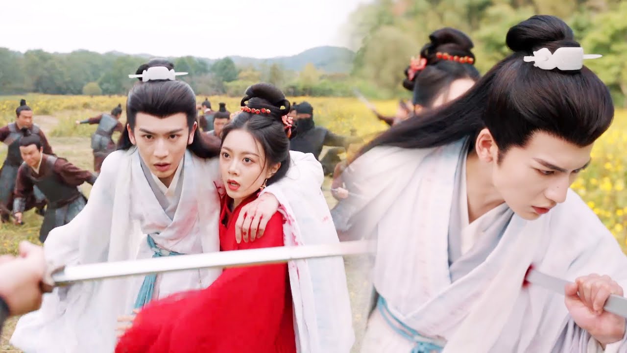 Коварный принц, зная, что Золушка его использовала, принял удар мечом.