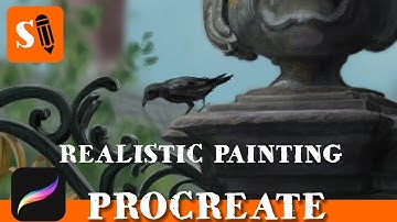 Apple Pencil iPad Pro Procreate Painting Realistic  Time Lapse: LookUp Haarlem