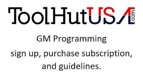 Programming GM vehicles. AcDelco sign up