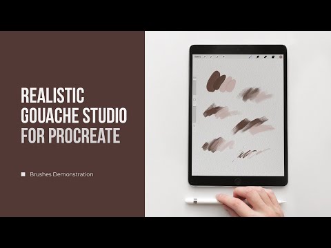 Procreate Gouache Brush Set & Paper, a Brush Add-On by Katsia Liat (Jazwinska) (Thumbnail 9 of 9)