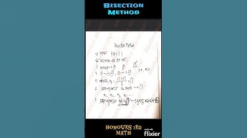 Math Shorts 2 - Numerical Analysis - Bisection Method