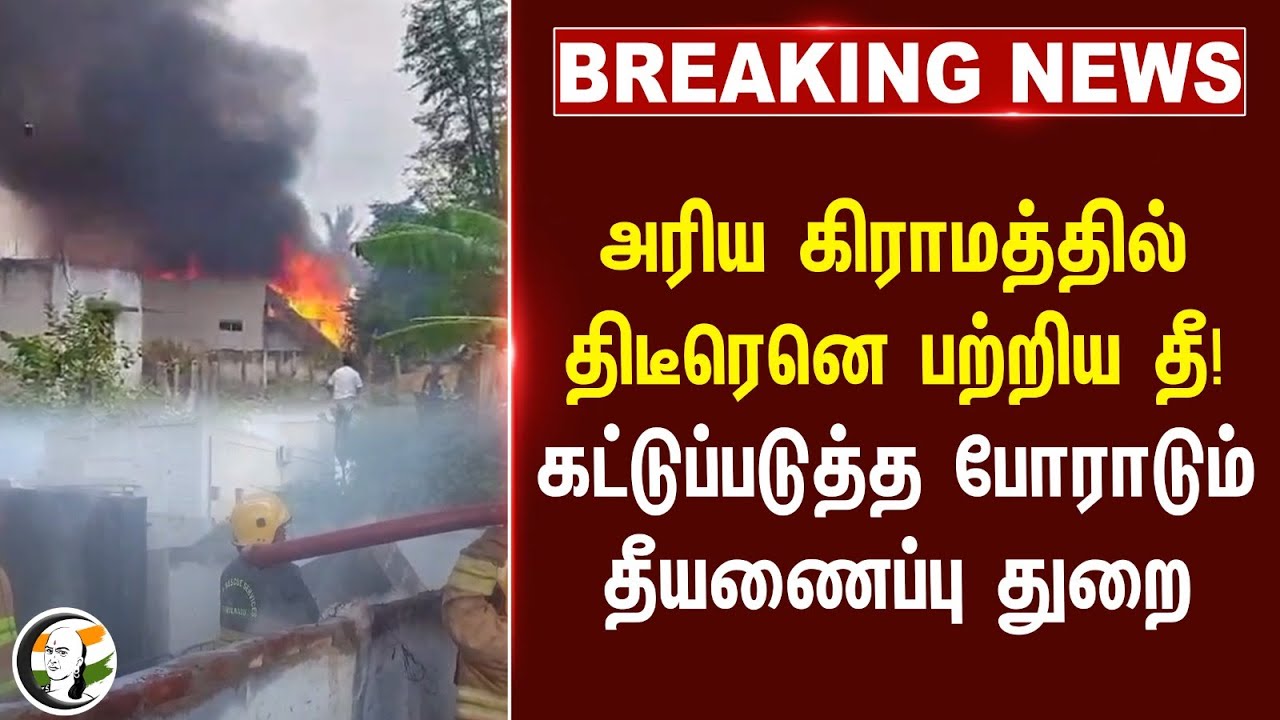 #breaking : அரிய கிராமத்தில் திடீரெனெ பற்றிய தீ! கட்டுப்படுத்த போராடும் தீயணைப்பு துறை | Pudukottai