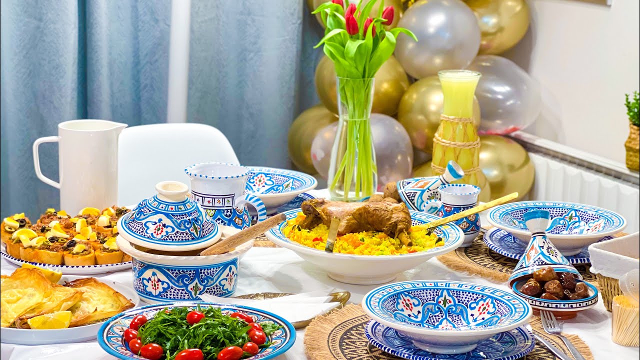 دبارة رمضانية رقم 2⭐️ محنشة للسهرية 🌙⭐️ سلاطة روز ⭐️ فخذ داند محمر ⭐️ بريك في الفرن ⭐️ سلاطة و شربة