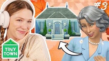 building a french country TINY HOUSE in the sims 4 | Tiny Town Blue #3