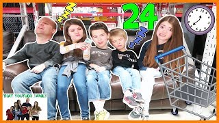 24 HOUR OVERNIGHT SAMS CLUB CHALLENGE 🛒\/ That YouTub3 Family