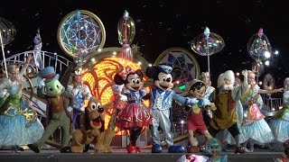 TDS 最終日夜回「クリスタルウィッシュジャーニーシャインオン」ディズニー 'Crystal Wish JourneyShine On' on final day @DisneySea