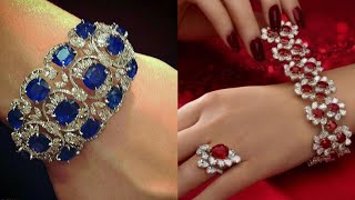latest sapphire and ruby bracelets design ideas