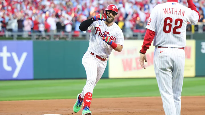 Bryce Harper WENT OFF in the NLDS for Phillies!! (8 hits, 2 homers, .500 batting average!!)