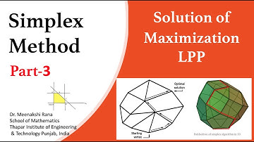 Simplex Method |Part 3| Solution of Maximization Problem