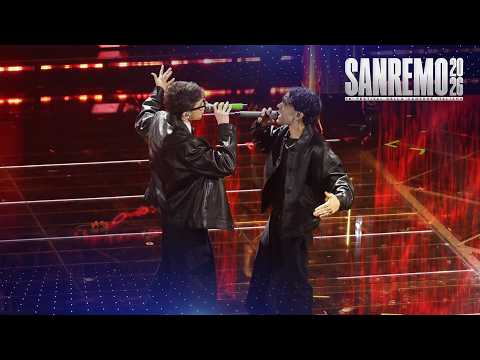 Sanremo 2026 - LDA & Aka7even cantano Poesie clandestine